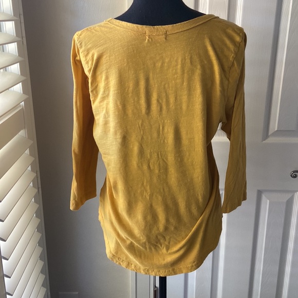 T.la Anthropologie Cotton V Neck Tee 3/4 Sleeves - Picture 6 of 9